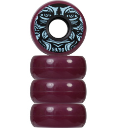 Kaltik Face Aggressive Skate Wheels 4-Set (59mm|Purple)