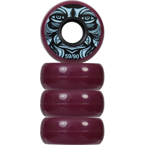 Kaltik Face Aggressive Skate Wheels 4-Set (59mm|Purple)