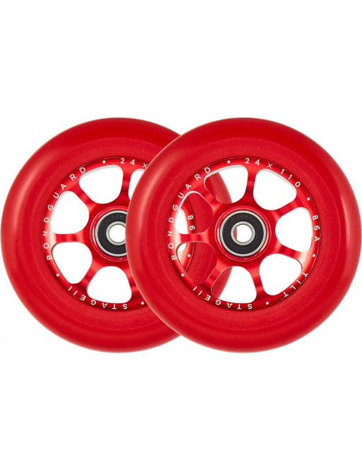 Tilt Stage II spoked red wheels 2pcs