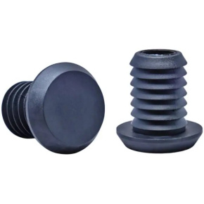 Dial 911 Black end caps for steel handlebars