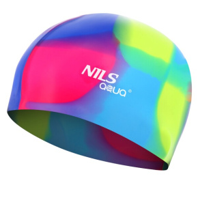 Silicone cap NILS Aqua multicolor MS53
