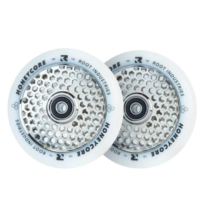 Root Honeycore White 110mm 2-pack Pro Scooter Wheels (110mm | Mirror)
