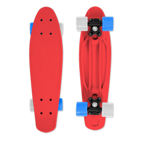 Skateboard FIZZ BOARD Red, Blue-White PU, red