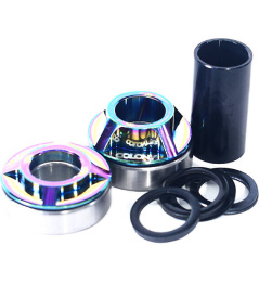 Colony Mid Bottom Bracket (22mm|Rainbow Anodise)