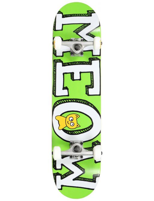 Meow Logo Skateboard Set (7.75 "| Green / White / Yellow)