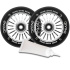 Set of 2 Divine 110 mm Turbo wheels silver + Divine oil for bearings