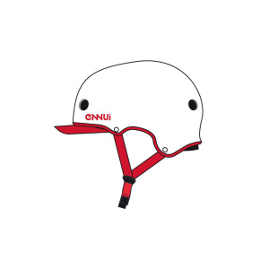 Helmet Ennui Elite White Red Shinny