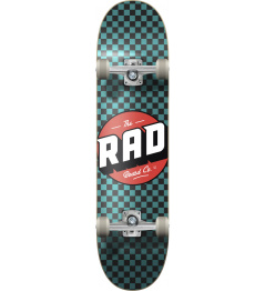 RAD Checkers Progressive Skateboard Complete (7.25"|Black/Turquoise)