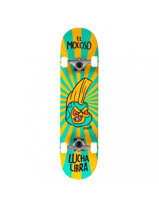 Enuff Lucha Libre Complete Skateboard Yellow / Blue 7.75 x 31.5