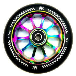 RACING WHEEL 110MM BLACK-RAINBOW