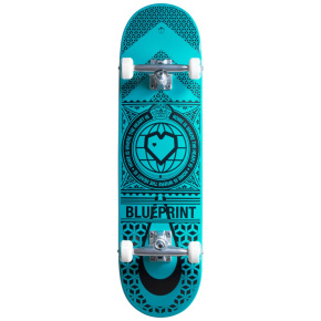 Skateboard Blueprint Home Heart 8.25 "Black / Turquoise