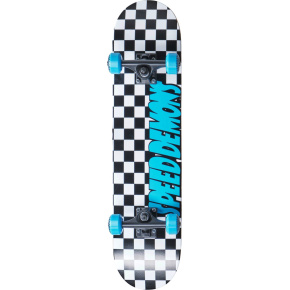 Speed Demons Checkers Skateboard Set (8"|Black/Blue)