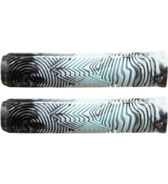 North Industry Scooter Grips (Black/Ice Blue Swirl)