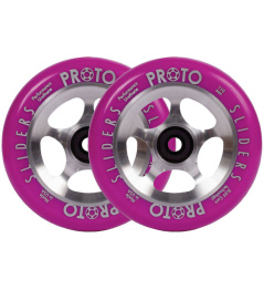 Proto Sliders Starbright Scooter Wheels 2-Pack (Purple On Raw)