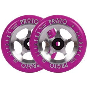 Proto Sliders Starbright Scooter Wheels 2-Pack (Purple On Raw)