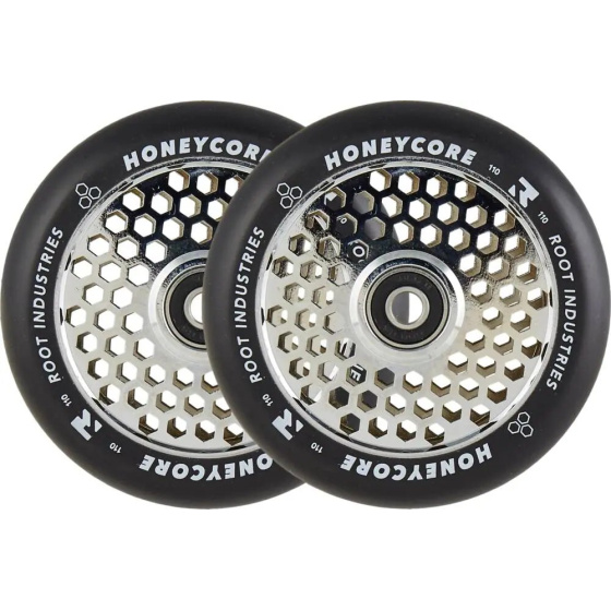 Root Honeycore Black 110mm Wheels for Scooter Set 2 (110mm | Mirror)