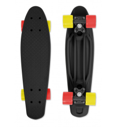 Skateboard FIZZ BOARD Black, Red-Yellow PU, black