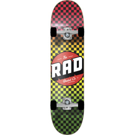RAD Checkers Progressive Skateboard Complete (7.5"|Rasta)