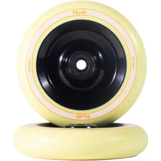 North Fullcore Scooter Wheel (24mm | Matte Black/Cream)