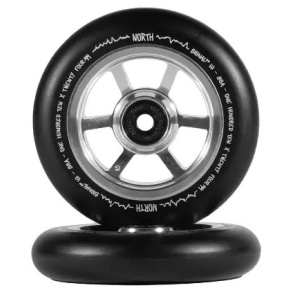 North Signal V2 Wheels 110mm 24mm Silver/Black Pu