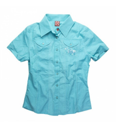 HF Shirt Rodeo S / S aqua W. vell.S