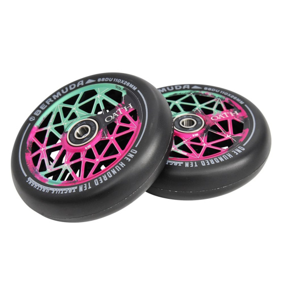Wheels Oath Bermuda 110mm Green / Pink / Black 2pcs