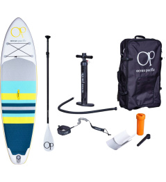 Ocean Pacific Malibu All Round 10'6 Inflatable Paddleboard (White/Grey/Yellow)