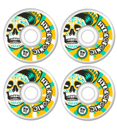Hydroponic Mexican Skull 2.0 Skateboard Wheels 4-Set (56mm|White/Yellow)