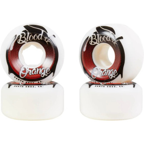Blood Orange Street Raw Conical Cruiser Wheels 4-Set (57mm|White/Red)