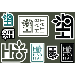 Habitat Logo Sticker Sheet (Black)