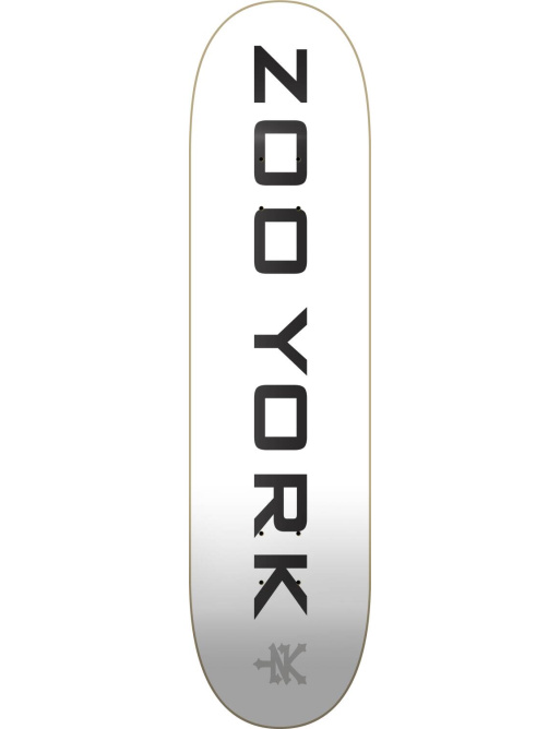 Zoo York Classic Logo Block Skate Board (7.75"|White)
