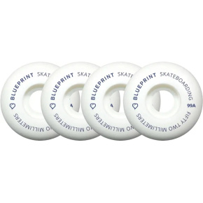 Blueprint Mini Heart Skateboard Wheels 4-Set (52mm|White)