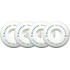 Blueprint Mini Heart Skateboard Wheels 4-Set (52mm|White)