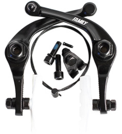 Family Forged Alloy BMX U-brake (Black/Clear Pads)