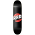 RAD Solid Logo Skate Board (8"|Black/Red)