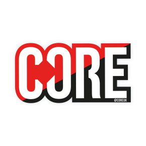 Core Classic Split Red / Black sticker