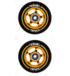 Wheels Nokaic 100mm BLACK / GOLD 2pcs