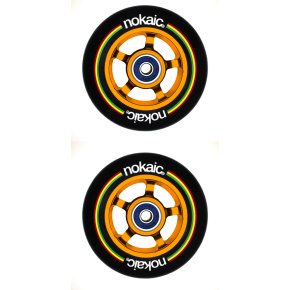 Wheels Nokaic 100mm BLACK / GOLD 2pcs