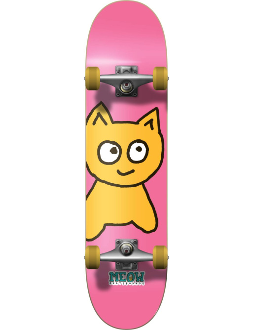 Meow Big Cat Skateboard Set (8.25"|Pink/Yellow)