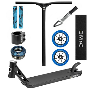 Freestyle Scooter Custom Divine Park ALU Black/Blue Freestyle Scooter Custom Divine Park ALU Black/Blue