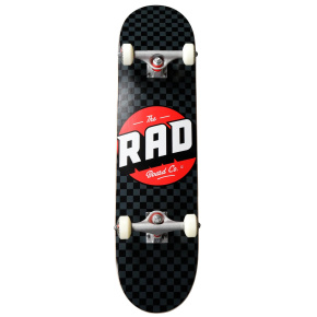 RAD Checkers Progressive Skateboard Set (8"|Black/Grey)
