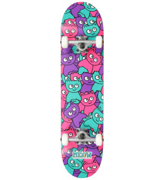 Meow Sticker Pile Skateboard Set (7.75 "| Purple)