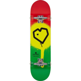 Blueprint Spray Heart V2 Skateboard Complete (8"|Rasta)