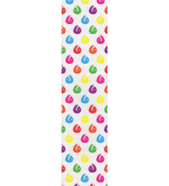 Griptape Hella Grip Sloth Dot Rainbow Sloths On White