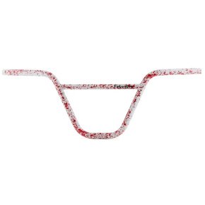 Fiction Troop BMX Handlebars (9.5"|New Psycho White/Red Splatter)