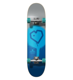 Blueprint Spray Heart V2 Skateboard Complete (7.75"|Silver)
