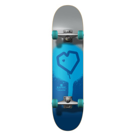 Blueprint Spray Heart V2 Skateboard Complete (7.75"|Silver)