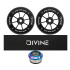 Set of 2 Divine 110 mm Spoked black wheels + Divine griptape + Divine headset