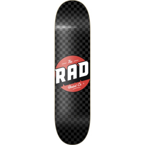 RAD Checker Skate Board (8.25"|Black/Grey)