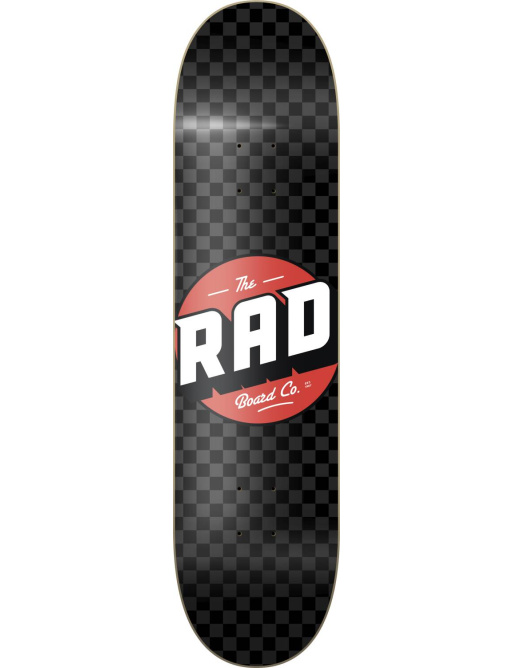 RAD Checker Skate Board (8.25"|Black/Grey)
